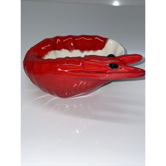 Vintage Ceramic Lobster Dish Signed Jim Dandy 1977 Excellent Condition Red - Picture 5 of 15